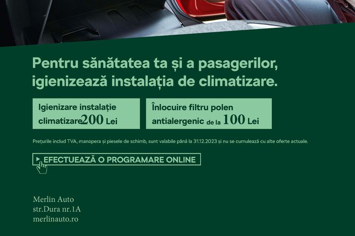 Pentru sănătatea ta şi a pasagerilor igienizează la timp instalaţia de climatizare.